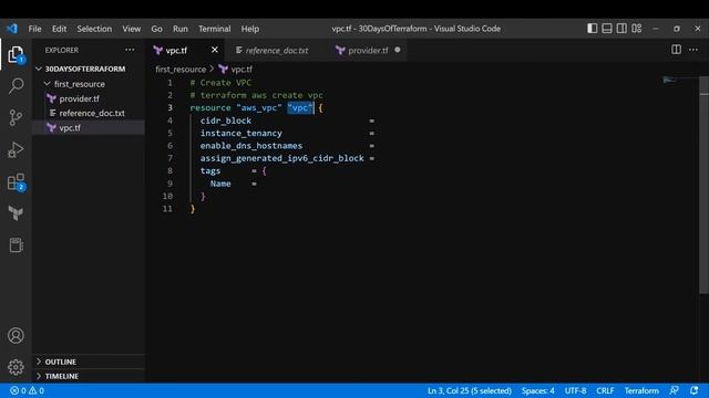 D03 Creating AWS VPC Using Terraform | Create Infrastructure using Terraform Demo #30DaysOfTerrafor