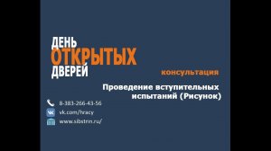 Консультация по вступительному испытанию Рисунок