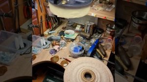 полировка пластин агата.