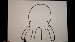 МК: Как просто нарисовать осьминога поэтапно карандашом