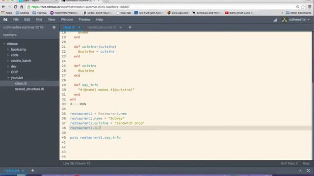 oop 2 - initialize method and action method