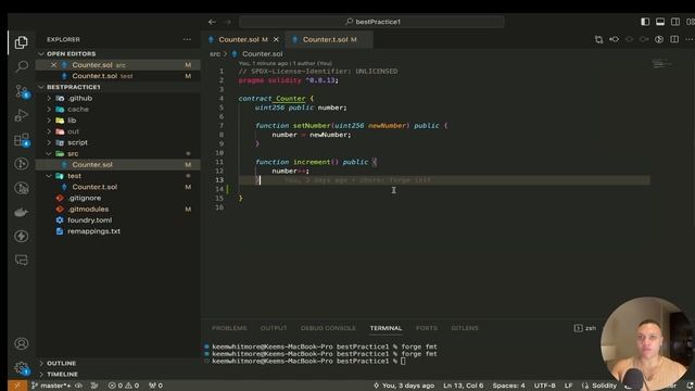 Solidity best practices (Foundry tutorial)