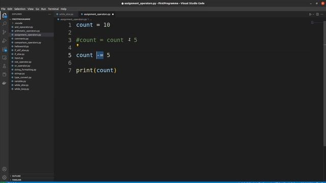 Python tutorial for beginners | Part 18 | Assignment operator in python