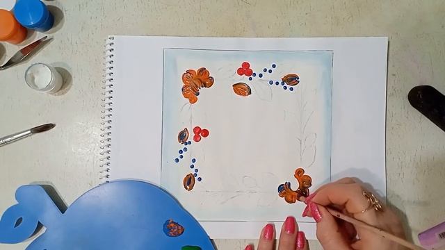 Урок малювання. Дизайн. Орнамент в квадраті. Хустка для мами смотреть онлайн