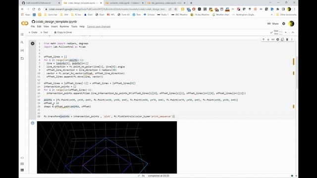Create + share custom functions in python FullControl - demo function 'offset_path'