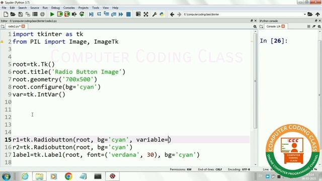 How to Add Image to Radio Button in Tkinter Python | Tkinter Python Tutorial