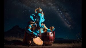 Ganesha's Cosmic Raga - Indian Classical Music and Tabla for Relaxation and Productivity