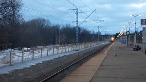 Электровоз ЧС7-109 "Пассажирский поезд Минск-Москва" пл.Жаворонки до Белорусского вокзала 27.02.202