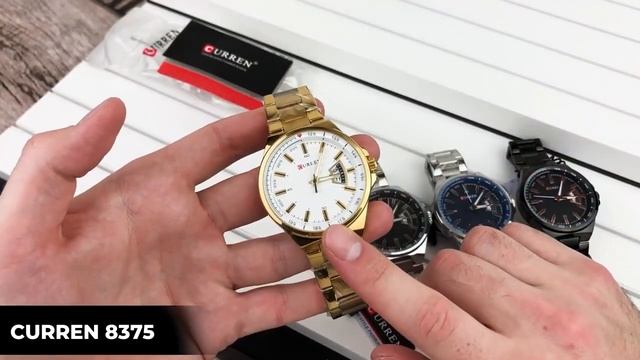 Мужские наручные часы, классические металлические часы, часы со стальным браслетом Curren 8375 смотреть онлайн