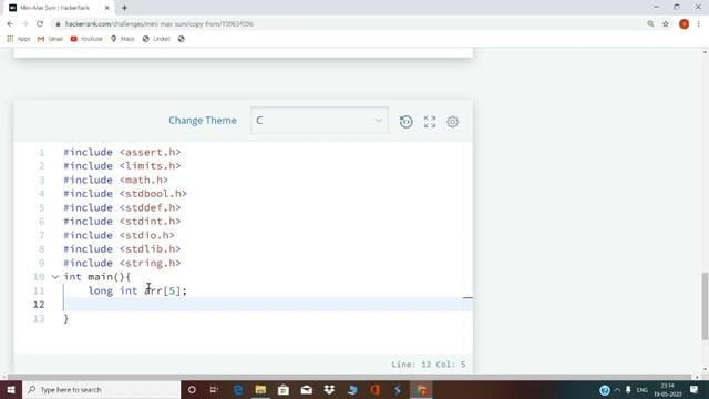 Mini-Max sum Solution Hackerrank Problem Solving #Hackerrank #MiniMaxSum