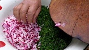 Холодная окрошка Азербайджанская Кухня Деревенская Кухня Рецепты