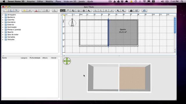 Criação de planta de casa em 3d no Sweet Home 3d смотреть онлайн