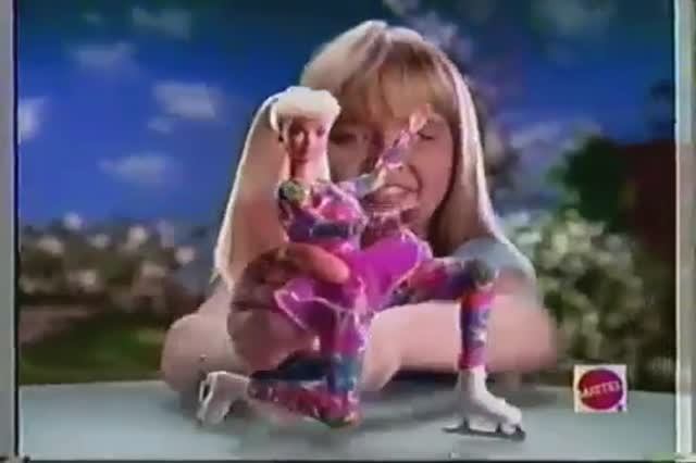 1995 Реклама куклы Барби Маттел на роликах  Hot Skatin' Barbie