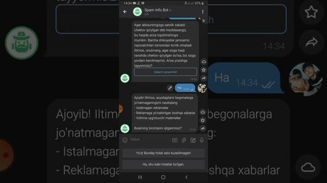 TELEGRAM SPAMDAN 1 minutda ?chiqish смотреть онлайн