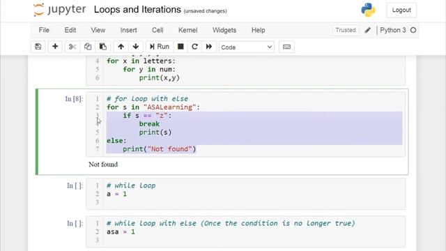 Loops & Iterations In Python | for loop while loop range() | Python Basics Series | ASA Learning