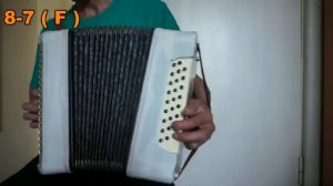 Под окном черёмуха колышется, разбор на гармони №-46 с цифрами
