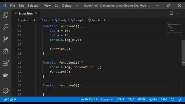 How to find out JavaScript error using Chrome Developer tools