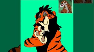 похож ли Шрам на тигра Шерхана из мультфильма "Маугли"?