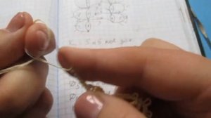 Кружево "С улыбкой" . Фриволите иглой.