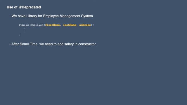 Java Annotations | @Deprecated