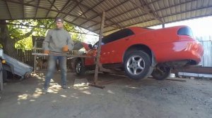 Установка автомобиля  на опрокидыватель