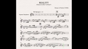 Cosma - Reality (sheet music soprano sax)