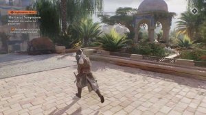 The Poet Arib is resting in the eastern outer courtyard Assassin's Creed Mirage