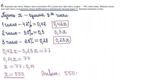ВПР 6 класс Задание 11  Задачи на проценты про числа
