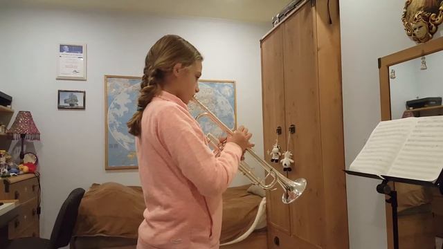 Учусь играть на трубе. Видео для детей №8: Играю гамму Ля-минор... смотреть онлайн
