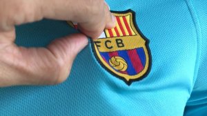 1718 Barcelona away blue fans version jersey 2017 2018