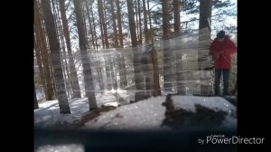 Построили шалаш в лесу из пищевой пленки. (1 часть)