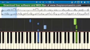 Where Have You Been  - Rihanna -- piano lesson with Synthesia