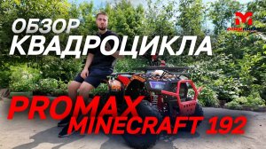 Полный ОБЗОР квадроцикла PROMAX MINECRAFT 192 от сети мотосалонов MAXMOTO🔥