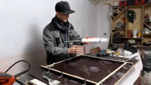 Кофейный столик из реакционно порошкового бетона на металлическом каркасе. Concrete coffee table DI