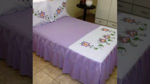 Latest Designer Hand Made Applique Bedsheets And Pillow Cushion Ideas