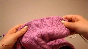 Кофта реглан связанная сверху.Размер 3 года.Часть №3