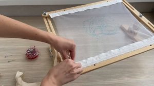Запяливание рамы для вышивки | Как запялить ткань в раму | Ирина Вдовиченко