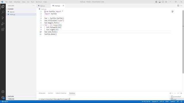 How to draw polygon in Python Turtle | Python Turtle Polygon