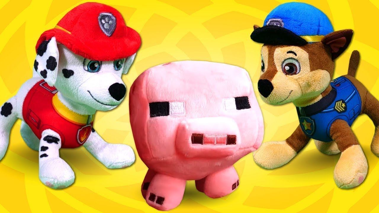 Paw Patrol & Minecraft Toys: Paw Patrol Toys Search Toy Animals for Kids смотреть онлайн