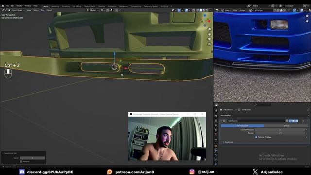 Blender Car Modeling Tutorial - Cleaning Topoogy on a Nissan R-34 Skyline (Arijan)