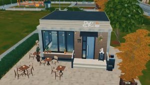 ПОСТРОЙКА УЮТНОГО МИНИ КАФЕ В СИМС 4 (УСКОРЕННОЕ)
