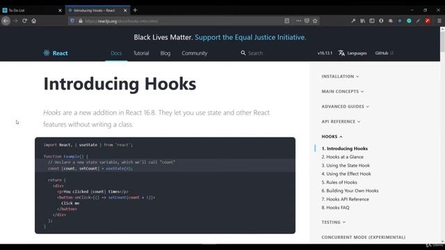 #11 - React Hooks Introduction -  React Javascript Beginner's Course