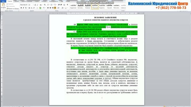 [ РАЗДЕЛ ИМУЩЕСТВА ] 2023 - Раздел имущества, раздел имущества супруга / супругов, иск.