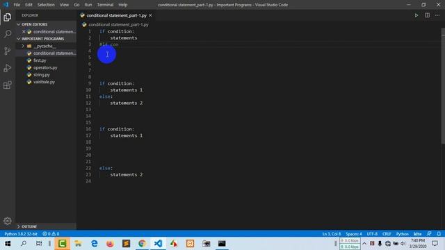 Programming Essentials-Python Bangla Tutorial | Conditonal Statements_part-1