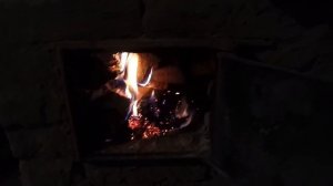 Разжигаем русскую печь-голландку.