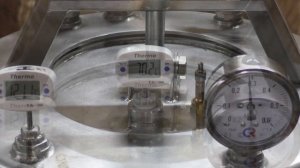 Измерение  температур при методе с малым количеством воды. Тушёнка из говядины в автоклаве НЕФОР.