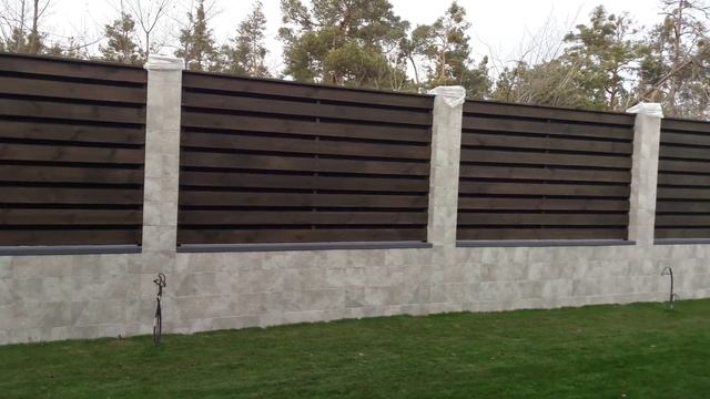 Деревянный забор "шахматка", Киев смотреть онлайн