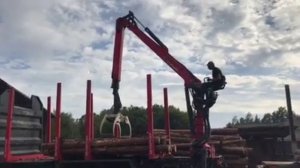 Погрузка леса манипулятором Epsilon M100L97