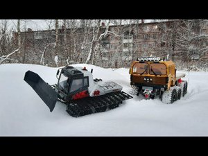 #miniPOKATUSHKA Kyosho Blizzard SR ratrak, Man-Kat Arctic Truck Cross RC MC8 8x8