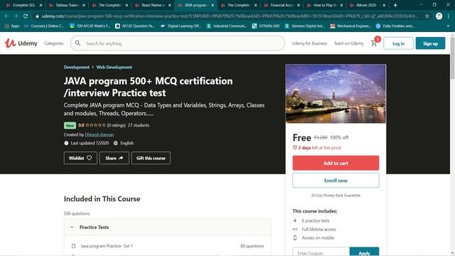 UDEMY FREE COURSES | BEST UDEMY COURSES CERTIFICATE |Udemy Free Online Certification Course |31 JUL